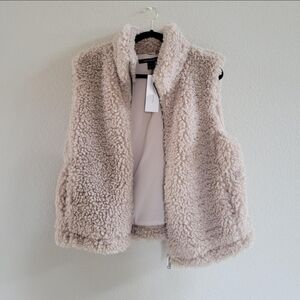 French Connection Cream Sherpa Jacket